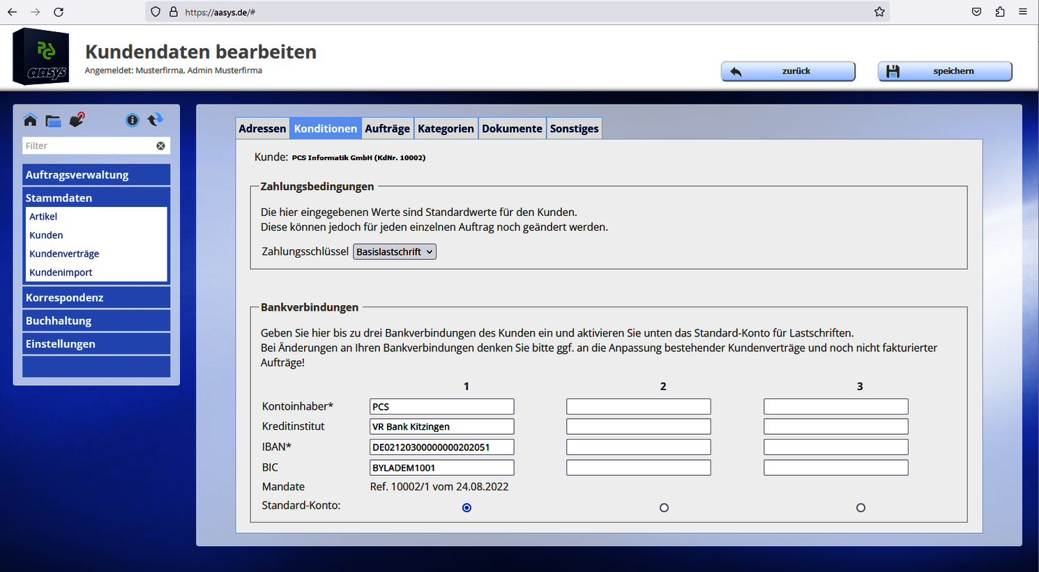 Kundenstamm / Konditionen [Register]
