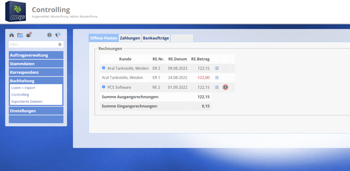 Buchhaltung / Controlling
