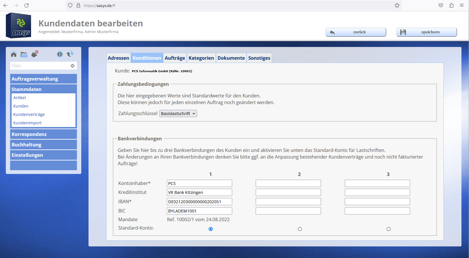 Kundenstamm / Konditionen [Register]