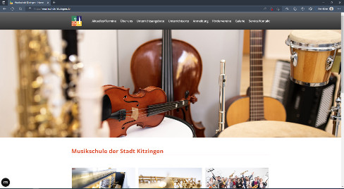 Website der Musikschule Kitzingen