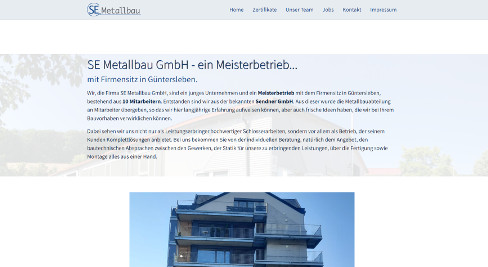 SE Metallbau GmbH - ein Meisterbetrieb mit Firmensitz in Güntersleben.